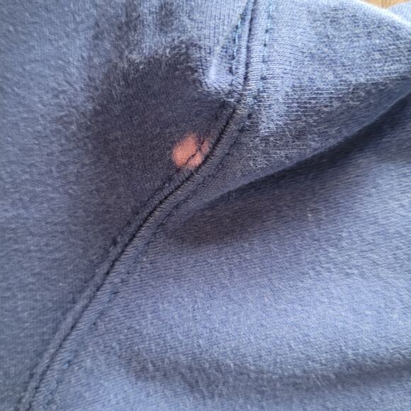 Talbots Women's Large Blue Long Sleeved Shirt Gold Button Accents Top Spring - Picture 8 of 9